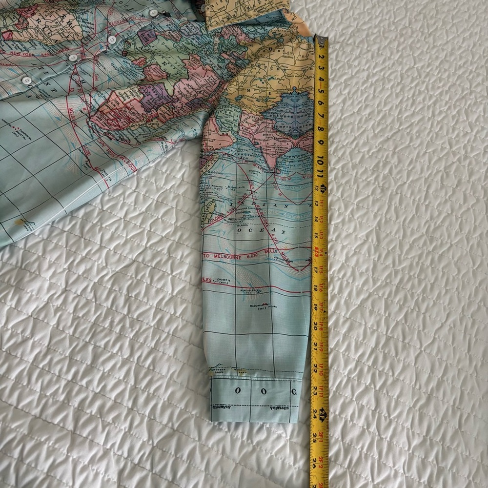 MISSLOOK Multicolor Map Print Button-Up Blouse - Picture 12 of 15